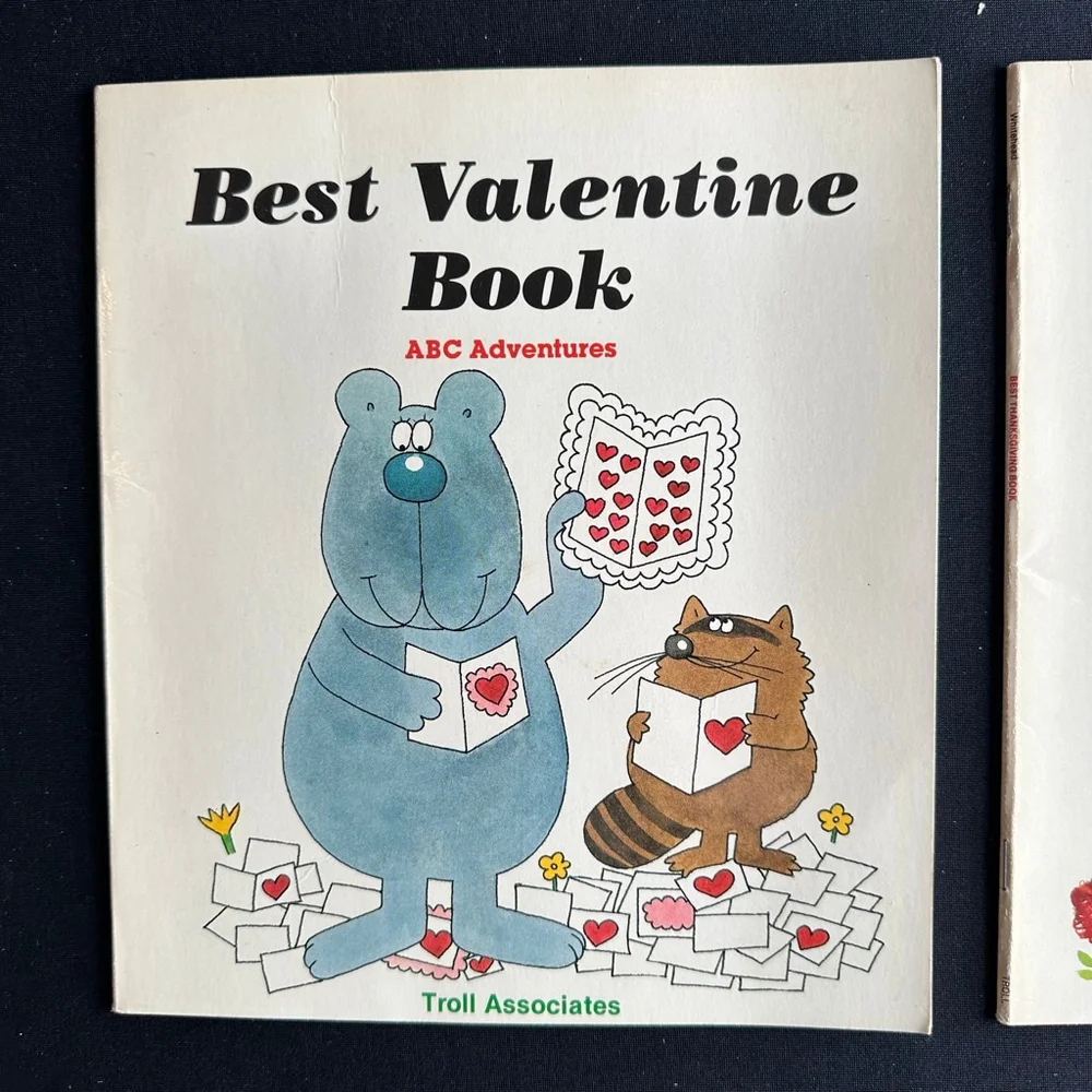 Troll Associates ABC Adventures Valentine & Thanksgiving Books 1985